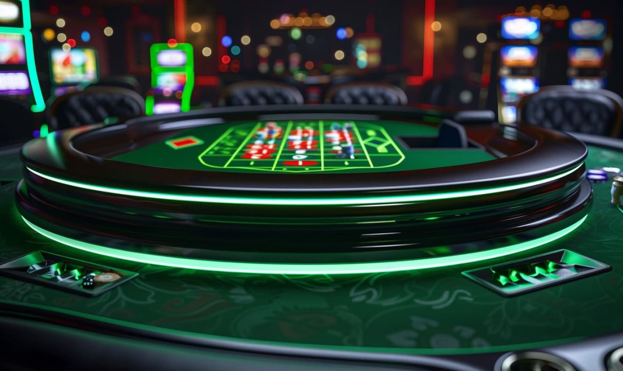 Studio kasino langsung mega303 dengan meja blackjack dan dealer profesional